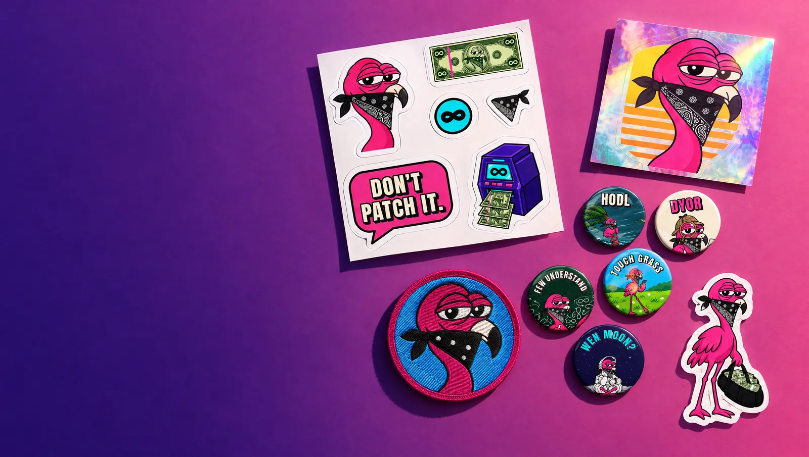 Shop: Glitch stickers, holo sheets, buttons and patches | Infinite ...