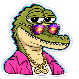 Big Al the gator in mirrored sunglasses
